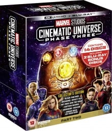 Marvel Studios Cinematic Universe: Étape 3 - Deuxième partie - Pack Blu-ray 4K Ultra HD Marvel Studios Cinematic Universe: Étape 3 - Deuxième partie - Pack Blu-ray 4K Ultra HD